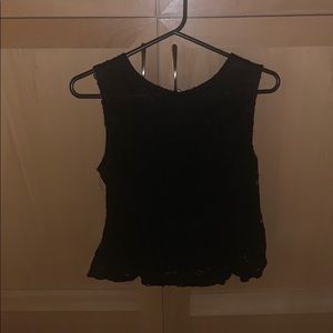 Black lace tank top
